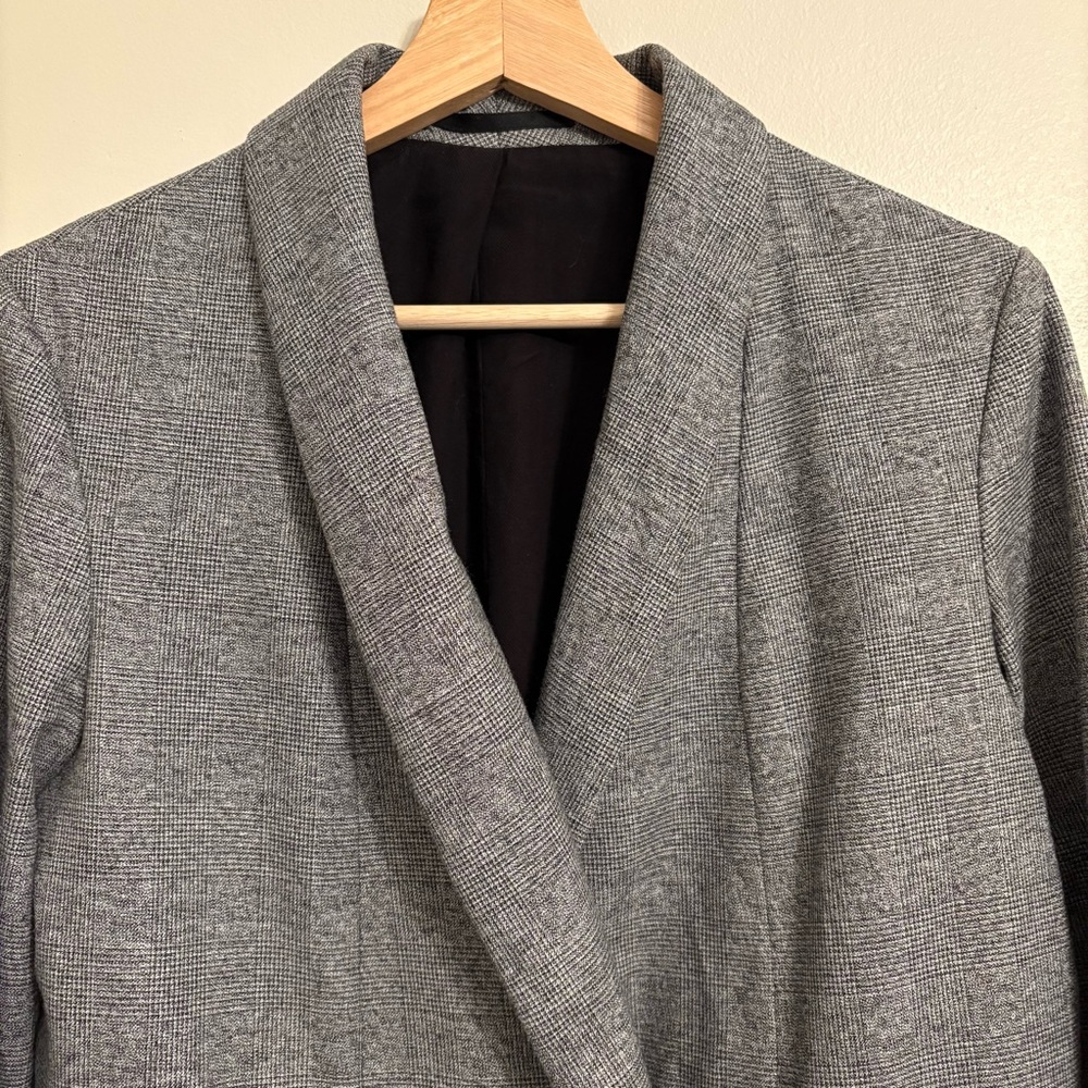 All Saints Harriet checker  Double Breasted relaxed oversized Blazer Size 00 - Picture 6 of 15